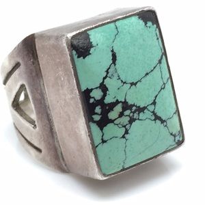 Vintage turquoise sterling silver ring size 6